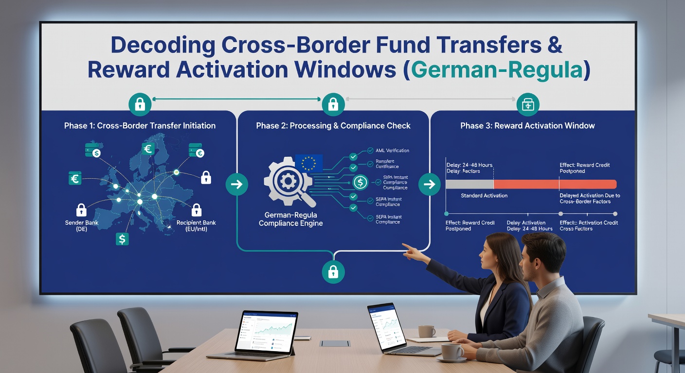 Diagramm der Zeitfenster für Belohnungsaktivierungen bei internationalen Transfers