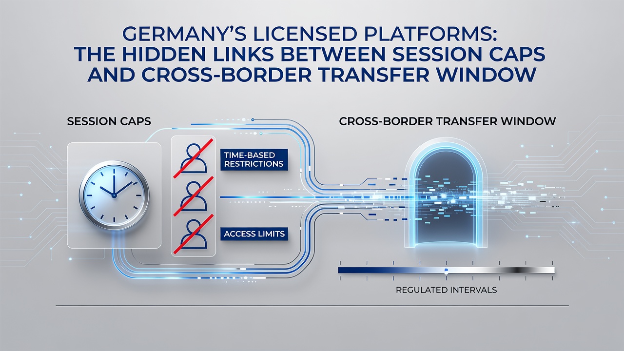 Illustration der technischen Verbindungen zwischen Sitzungscaps und internationalen Transfers